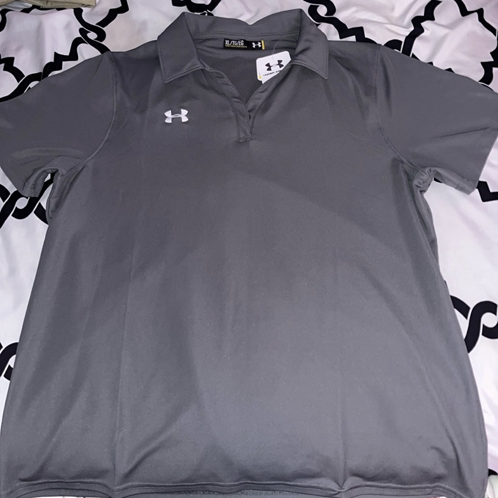Under Armour Gray Short Sleeve Polo T-Shirt
